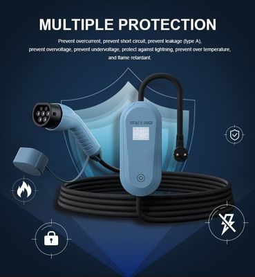 Chargeur portable pour véhicules électriques 3,5 kW 16A 1,8 kg Chargeur électrique mobile