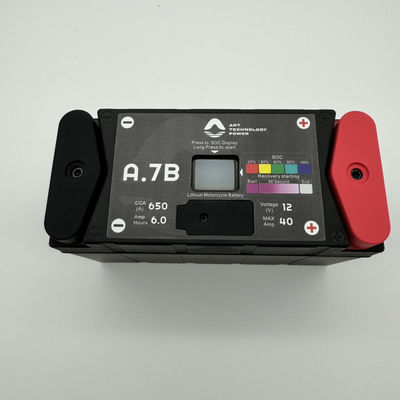Black LiFePO4 12V batterie de démarrage de moto A7BS 650