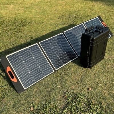 Panneau solaire pliable monocristallin en silicium extérieur de 200 W pour alimentation électrique