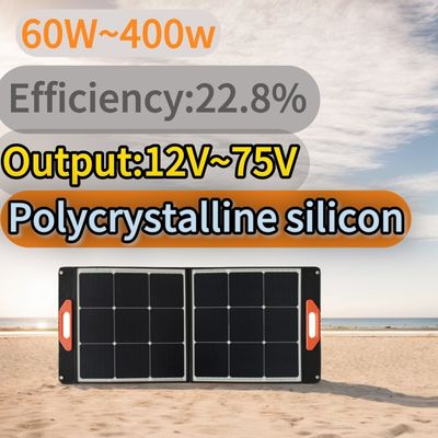 75W*4PCS Cellules Panneaux solaires pliables noirs pour les besoins de recharge en extérieur