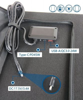 Panneau solaire portable monocristallin au silicium à 60 W à l'épreuve de la poussière et de l'eau pour station de camping