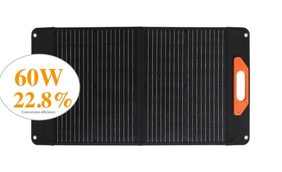 30W*2PCS MSDS Panneaux solaires pliants flexibles UN38.3 Panneau solaire au silicium monocristallin