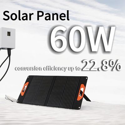 30W*2PCS Fabriqué à la maison en panneau solaire avec 56*63*4,5 cm de taille pliable
