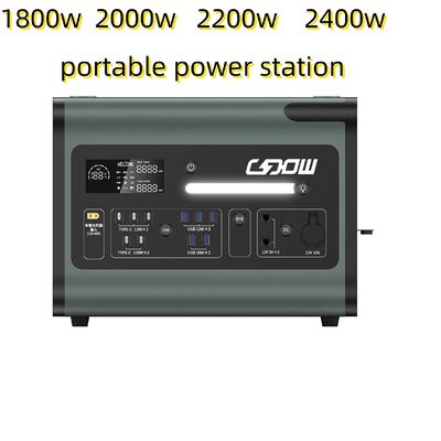 2048wh centrale solaire avec panneau d'onduleur et alimentation électrique portable de sortie CA 220V