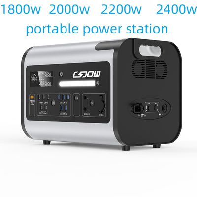 Appareil électrique d'urgence portable 2200W Stockage d'énergie pour les activités extérieures domestiques