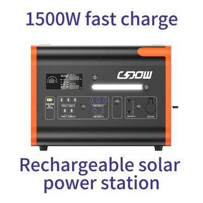 Générateur de batterie LiFePO4 portable de 2200W pour famille et urgences