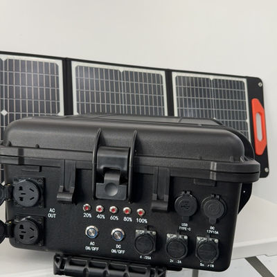 Station solaire rechargeable portable de 4 kW avec personnalisation et batterie LiFePO4