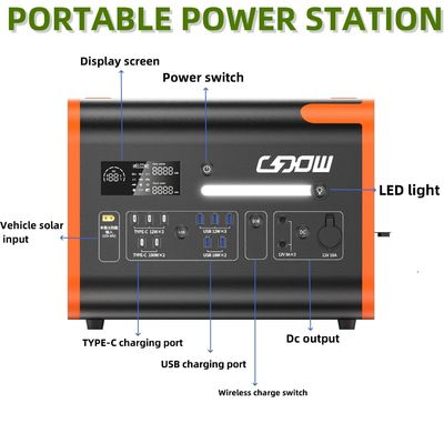 Personnalisation Puissance maximale 4400W Centrale solaire Durable Portable Sortie haute puissance