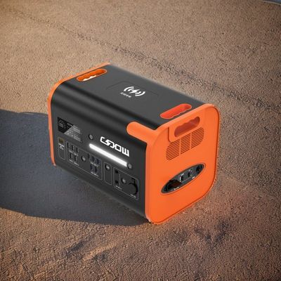 Chargement sans fil 15W 1000W 2200W centrale électrique portable pour camping d'urgence en plein air