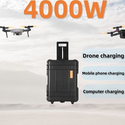 Station électrique portable avec une capacité nominale de 3840wh et une charge de panneau solaire de 4000W