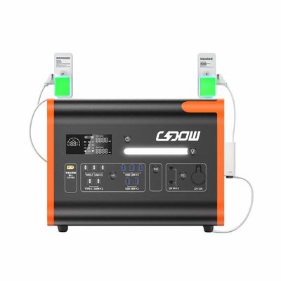 Réservoir d'urgence de stockage d'énergie batterie centrale électrique portable 2200W avec charge principale