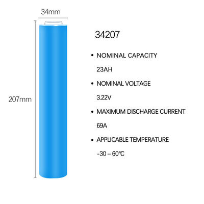 34207 3,2 V batterie au lithium-fer-phosphate 23 Ah coque en aluminium cylindrique