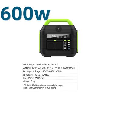 Station solaire portable de 600W pour une sauvegarde d'urgence en extérieur en Amérique du Sud Recyclable