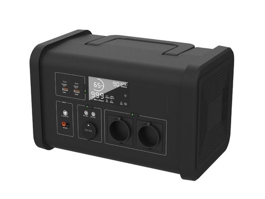 Station électrique portable avec puissance de sortie de courant alternatif de 700W Stockage d'énergie alimenté par le solaire