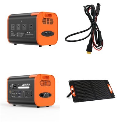 Générateur d'énergie solaire orange noir de 2000W avec stockage à la batterie