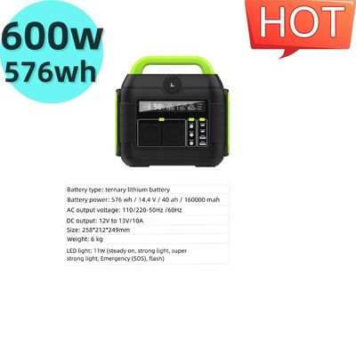Couleur personnalisable S6 600W Station solaire portable silencieuse pour activités en plein air