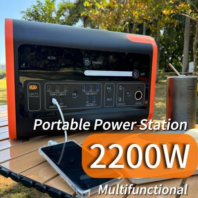 Station de stockage d'énergie portable 2200W Réserve d'énergie d'urgence Demande personnalisée
