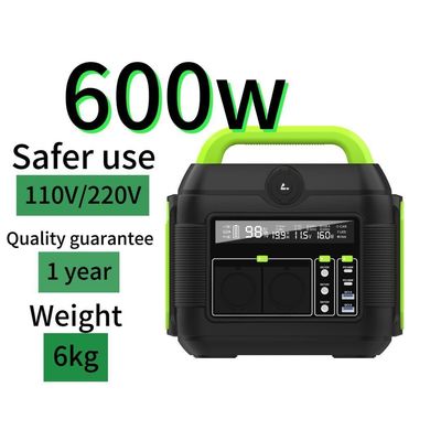 6 kg centrale électrique portable mini générateur solaire 576wh noir vert