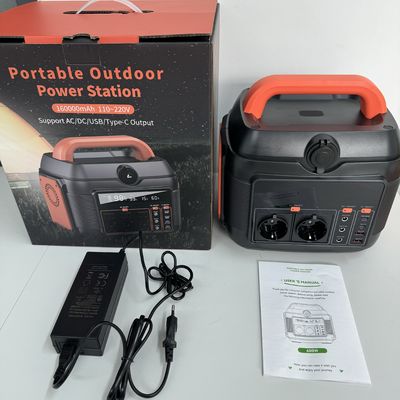 110V 220V de camping d'urgence 576wh centrale solaire mobile portable 600W