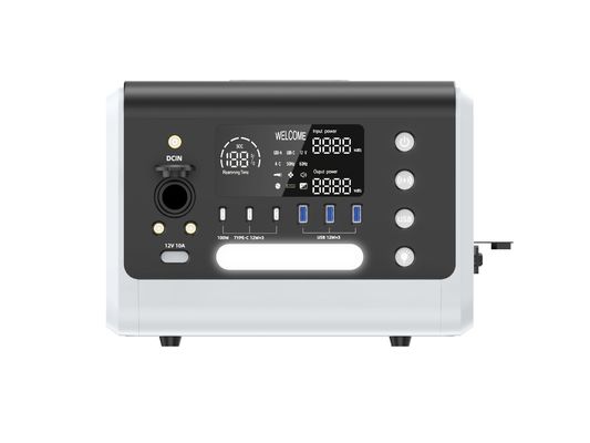 Station de batterie de stockage d'énergie solaire mobile de petite taille de 600 W avec sortie CC HT06 de 12 V/10 A