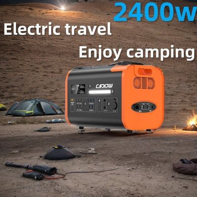 Capacité électrique Centrale électrique portable 600W 2000W 2200W Noir avec protection BMS orange