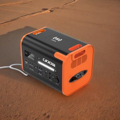 Capacité électrique Centrale électrique portable 600W 2000W 2200W Noir avec protection BMS orange