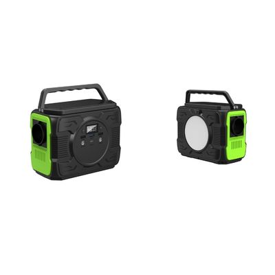Station électrique mobile extérieure avec sortie de courant alternatif de 200 W Chargement de panneau solaire et lumières LED