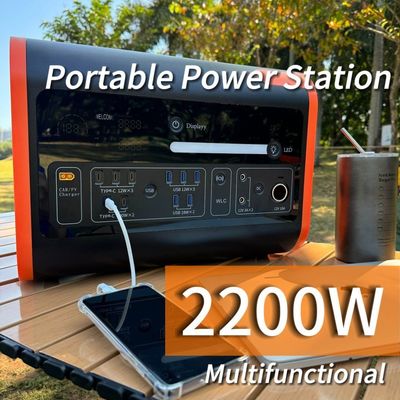 AC Pure sortie d'onde sinusoïdale 2200W/2048wh/40ah Générateur solaire Camping centrale électrique portable