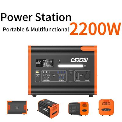 Temps de charge de 90 minutes Générateur solaire haute puissance 2200W pour centrale électrique mobile