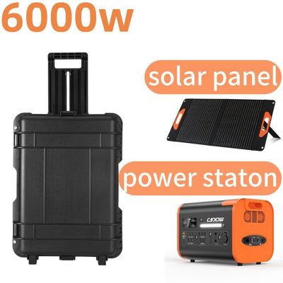 110V 220V Stockage de haute puissance 6000W Station électrique mobile extérieure pour les urgences