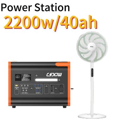 2048wh 2200W Station de stockage d'énergie solaire portable avec onduleur sinusoïdal pur