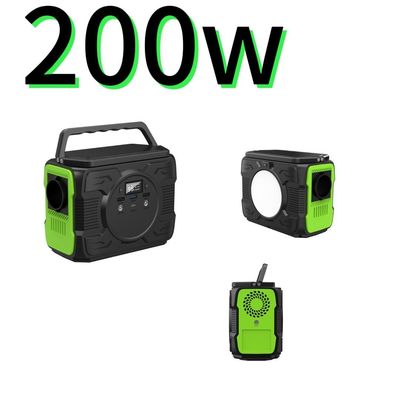 Station solaire portable à haute mobilité avec 4W de lumière LED et 200W de sortie