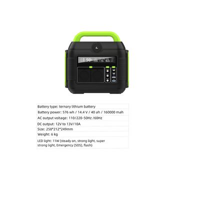 Sortie CC 12-13V 10A Éclairage privilégié alimentation d'urgence centrale électrique portable