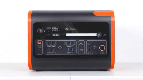 2200W40ah Chargement sans fil Station de stockage d'énergie solaire en orange chaud avec noir