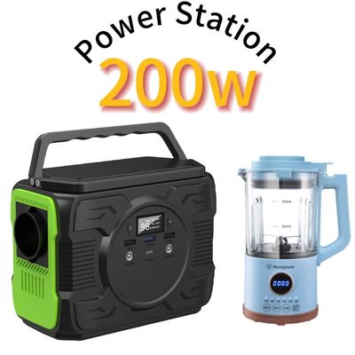Centrale solaire portable à batterie au lithium de 200 W/173 wh avec sortie Ec5 12 V/200-300 A