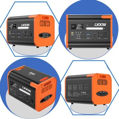 Station électrique d'urgence portable à charge rapide de 1500 W avec conception de protection de sécurité multiple