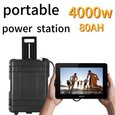 4000W80ah/UPS Système alimenté par batterie BMS à onde sinusoïdale pure pour une solution d'énergie portable
