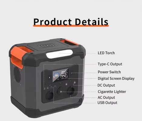 Invertisseur bidirectionnel Invertisseur 1500W pour Uav maison station électrique portable extérieure