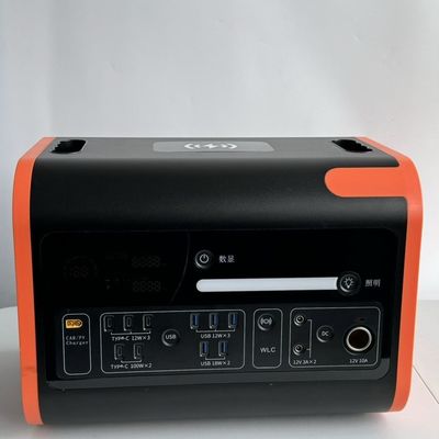 Station électrique mobile à charge rapide de 1500 W pour le stockage de l'énergie solaire et la recharge sans fil