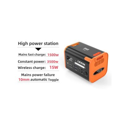 3500W Sortie de puissance constante Sortie AC/DC UPS portable pour station de stockage d'énergie à domicile