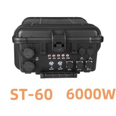 Station éolienne solaire rechargeable portable de 6000W pour diffusion en direct et en plein air