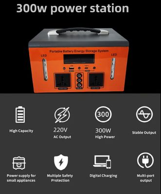 XT300 Station électrique de stockage d'énergie de sortie portable de 300W à courant alternatif et continu