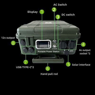Station électrique de camping extérieur de 7000 W avec dispositif automatique d'extinction d'incendie à démarrage à chaud
