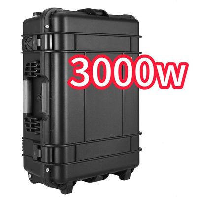 Capacité mobile personnalisable noire 3000W pour station extérieure domestique à prix réduit