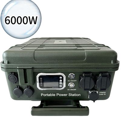 Station électrique portable multifonctionnelle de 6000 W de puissance maximale de 3000 W de puissance totale avec écran