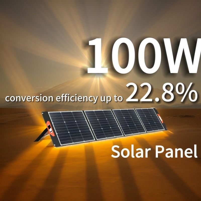 Panneau solaire au silicium monocristallin 100W 200W Cellules photovoltaïques Module Portable Panneau solaire pliable
