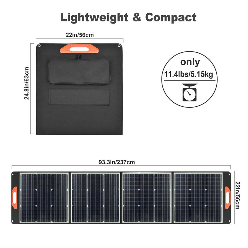Énergie 200W Chargeur de panneau solaire Système d'énergie solaire portable avec certification CE