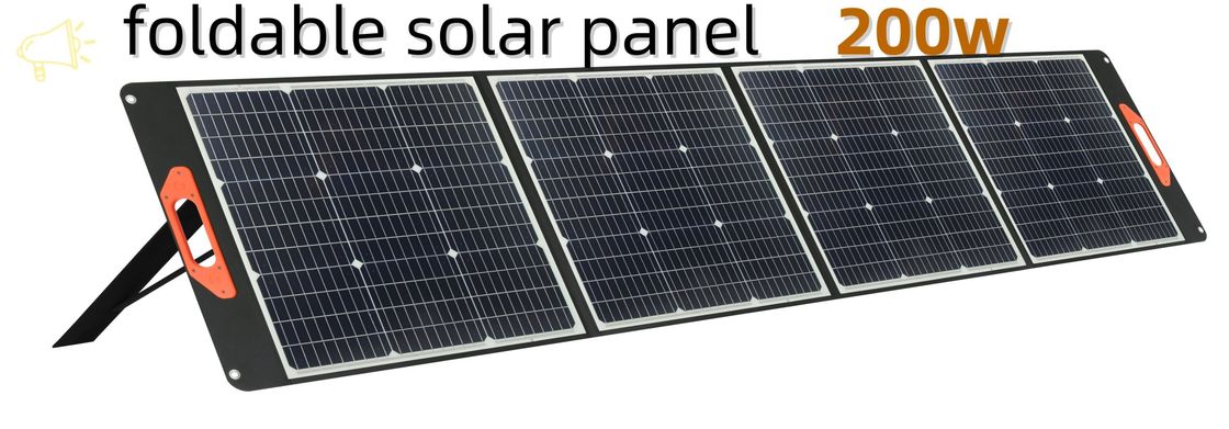Panneaux solaires portables pliables en silicium monocristallin de 200 W pour l'alimentation en extérieur