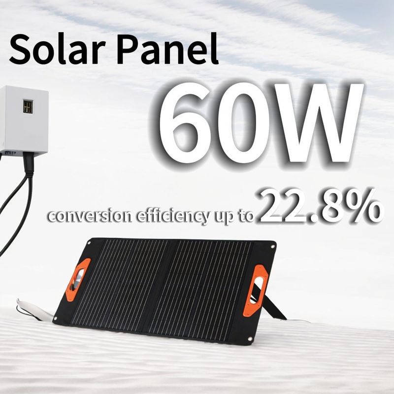 30W*2PCS Fabriqué à la maison en panneau solaire avec 56*63*4,5 cm de taille pliable