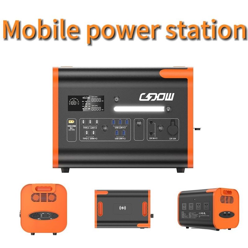 405*275*303 mm Station solaire portable à entrée solaire noire avec vague sine pure